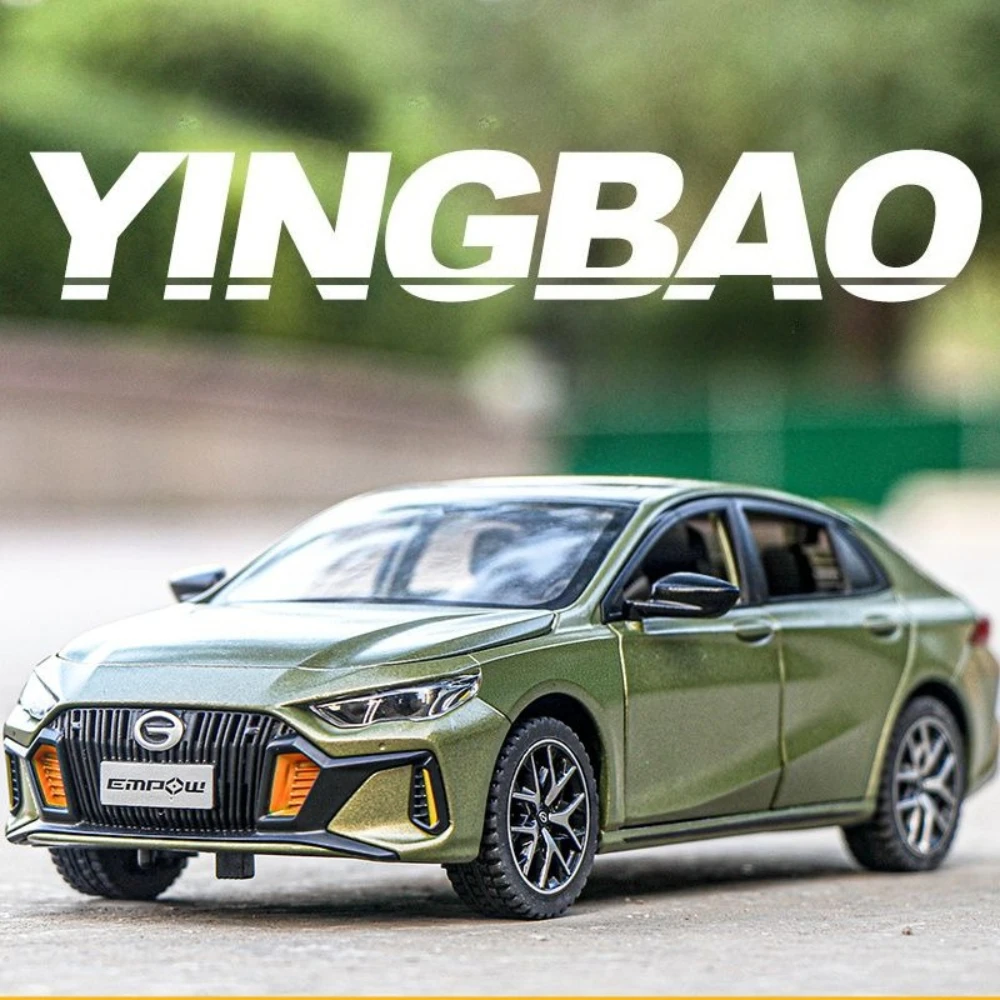 1:24 empow55 modelo em miniatura carros de brinquedo liga diecast som luz 6 portas abertas puxar para trás decoração veículo brinquedos para crianças presentes