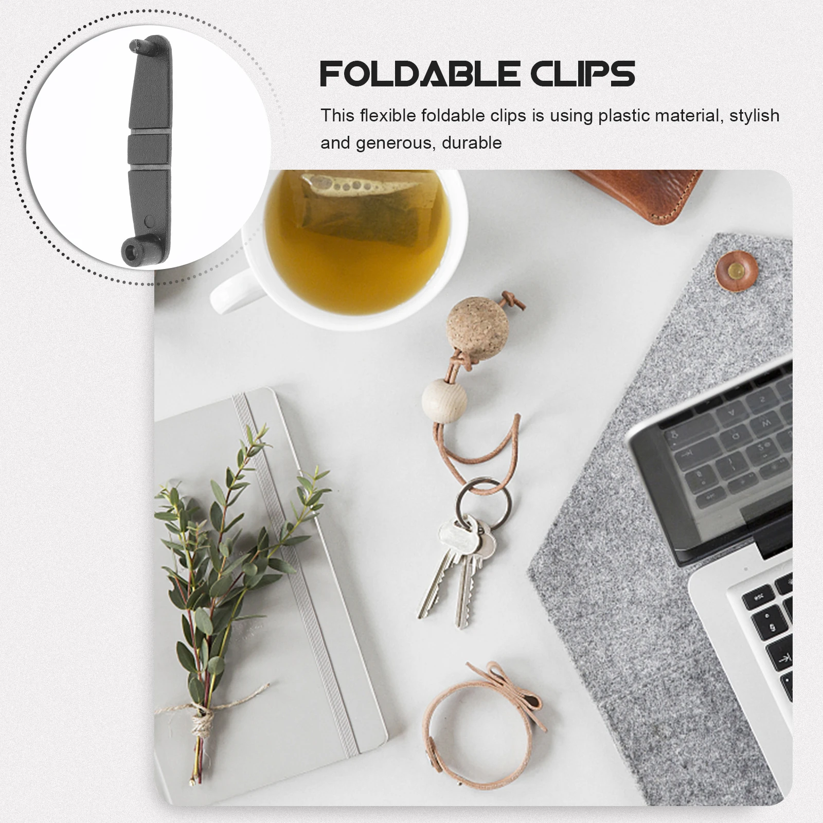 

100pcs Plastic Keychain Clips Foldable Transparent Acrylic Keyring Connectors Accessories for Craft Jewelry Parts Belt