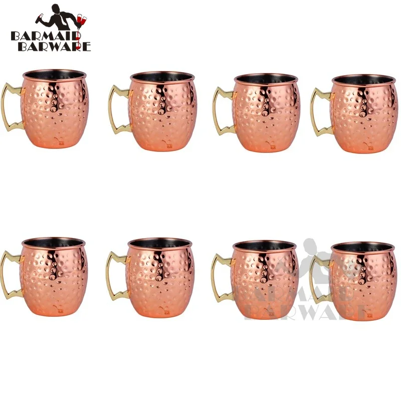 8 Pieces 550ml Moscow Mule Copper Mugs Metal Mug Cup Stainless Steel Beer Wine Coffee Cup Helldivers  Mate Self stirring cup Cia