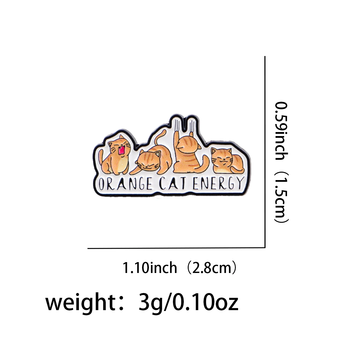 Emaille-Anstecknadel Cartoon-Katze Brosche Abzeichen für Rucksack Kleidung Gemischte Zitate Accessoires Kleiner Schmuck Geschenke für Freunde – Detail 5