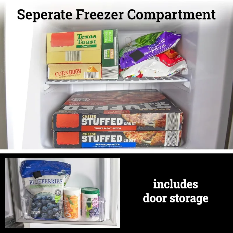 Igloo IRF47DDPL6A Double Door Refrigerator and Freezer, 3 Slide Out Glass Shelves, Suitable for Homes, Apartments