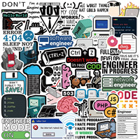 50PCS Engineer Programming Network Coding Hacker Stickers DIY Graffiti Stickers Laptops Water Bottles Phones Decorative Stickers