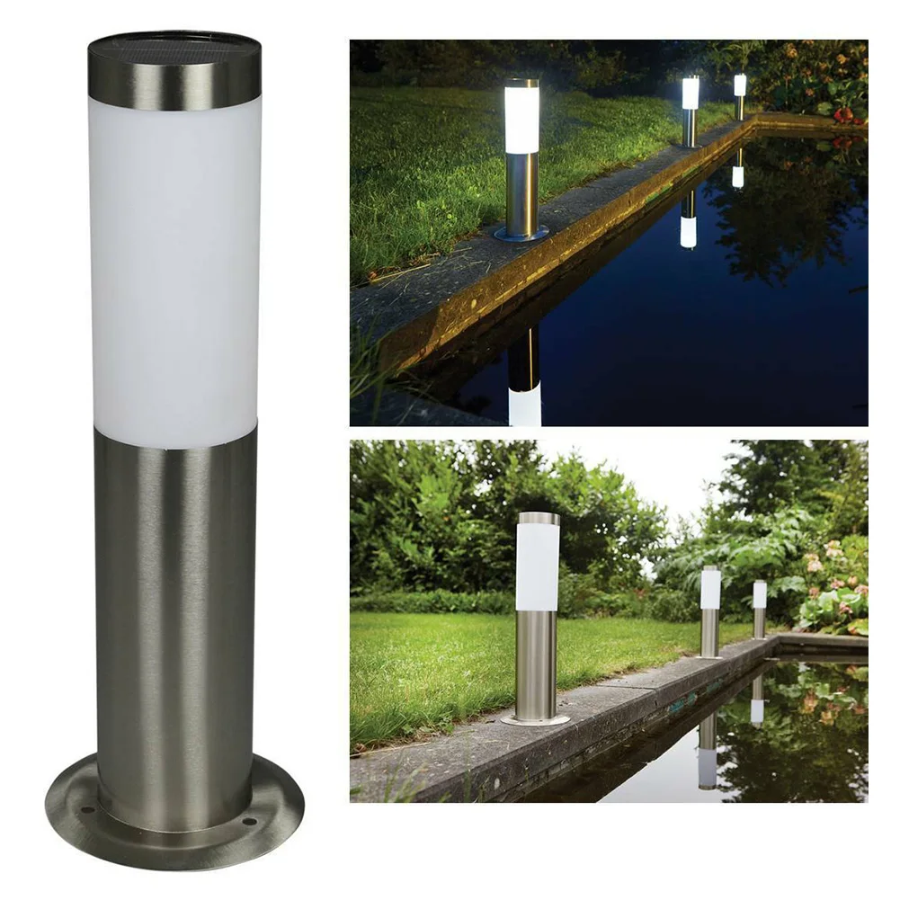 

E27 Lawn Stainless Steel Landscape Fence Door Modern Outdoor Garden Grassland Post Decorative Path Waterproof Pillar Light