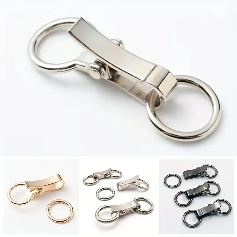 3pcs Detachable Metal Decorative Buckle Fashion Coat Metal Buttons Durable Double Loop Belt Buckle Home Decoration
