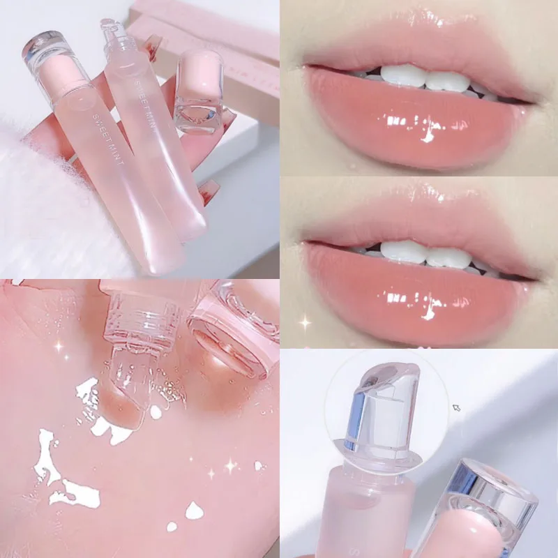 Heldere Spiegel Lip Olie Glas Lipgloss Blijvende Hydraterende Kleurloze Lip Tint Water Licht Vloeibare Lippen Balsem Koreaanse Make-Up Cosmetisch