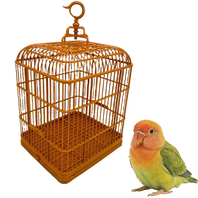 

Luxury Dome Bird Cage with Handle Portable Villa for Budgies Parakeets Cockatiels Large Space Travel Home Bird House Pet