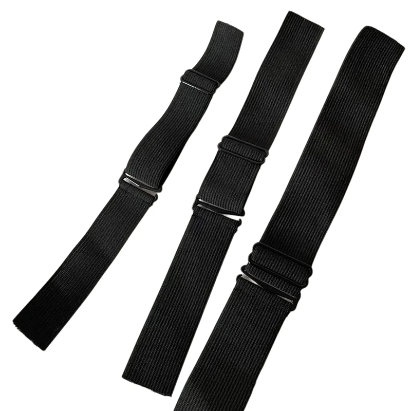1/2/3/5/10/12 Uds. Banda elástica ajustable negra de 3cm de ancho para pelucas correas ajustables para pelucas cinta elástica de costura de alta elasticidad