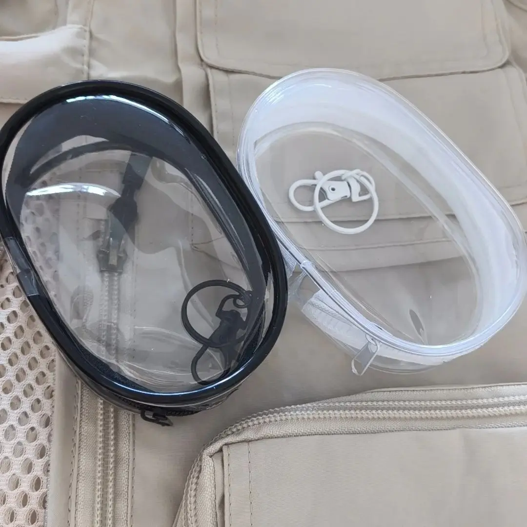 Portable Mini Transparent Storage Bag with Zipper, Multifunctional Headphone and Charger Case, Travel Accessories with Keychain