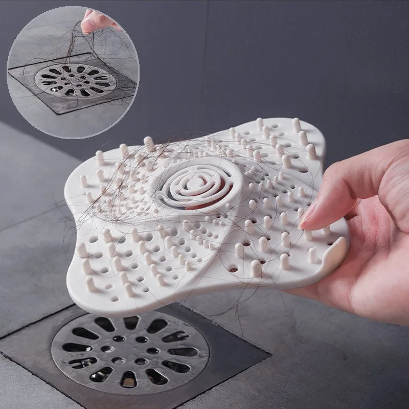 1pc Anti-blocking Hair Catcher and Stopper Plug Trap Shower Floor Drain Covers Sink Strainer Filter Bathroom Kitchen Accessories