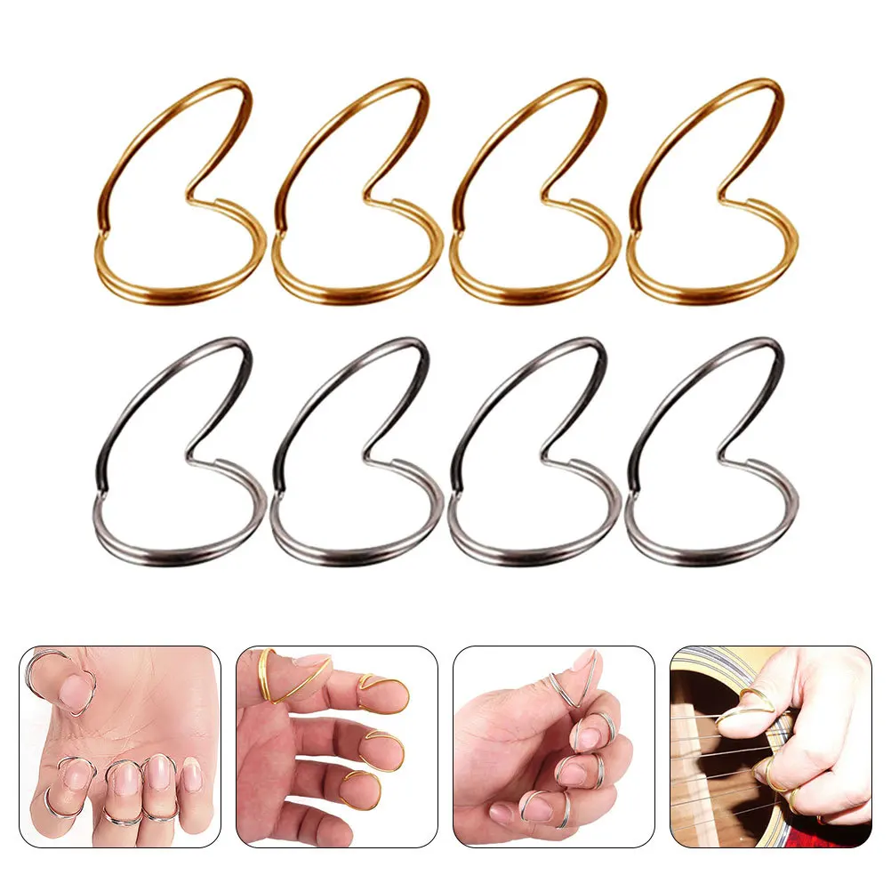 8Pcs Guitar Picks Metal Creative Durable Comfortable Design Portable Instrument Accessories Useful Picks