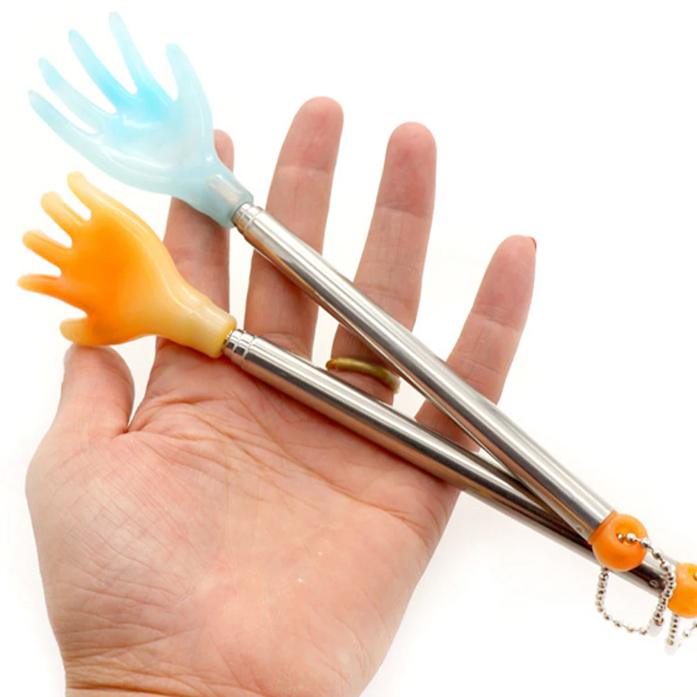 

3 Pcs Telescopic Back Scratcher Retractable Long Handle for Body Itch Relief Blue Travel Massaging