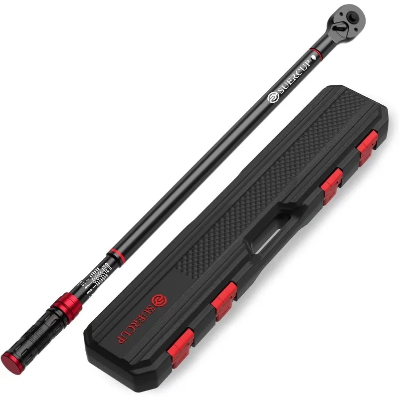 Torque Wrench 3/4-inch , Drive Click Torque Wrench with Buckle for Car, Truck Maintenance and Product Assembly