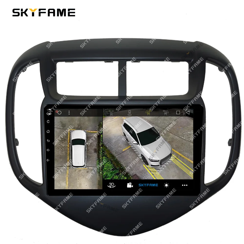 SKYFAME-Adaptador de Fascia para marco de coche, caja Canbus, Panel de ajuste de tablero de Radio Android para Chevrolet Aveo Sonic