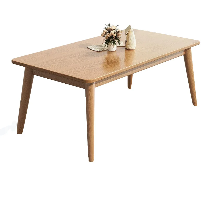 

Nordic solid wood senior-friendly dining table modern household rectangular eating table Japanese dining table and chair
