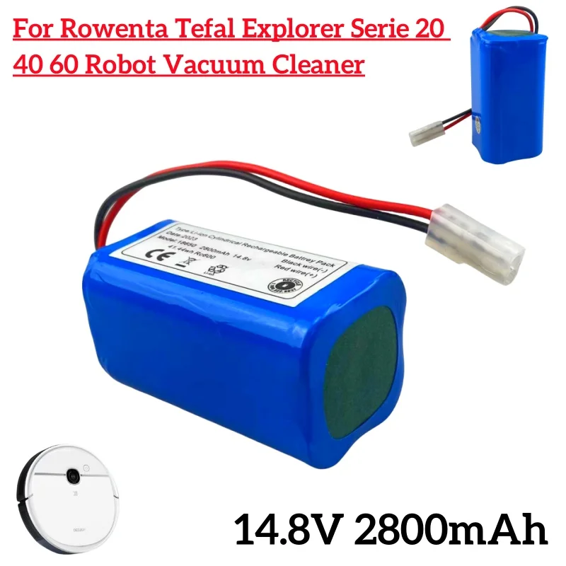 14.8V 2800mAh Li-ion Da Tian Gong battery plug Battery For Rowenta Tefal Explorer Serie 20 40 60 Robot Vacuum Cleaner Battery