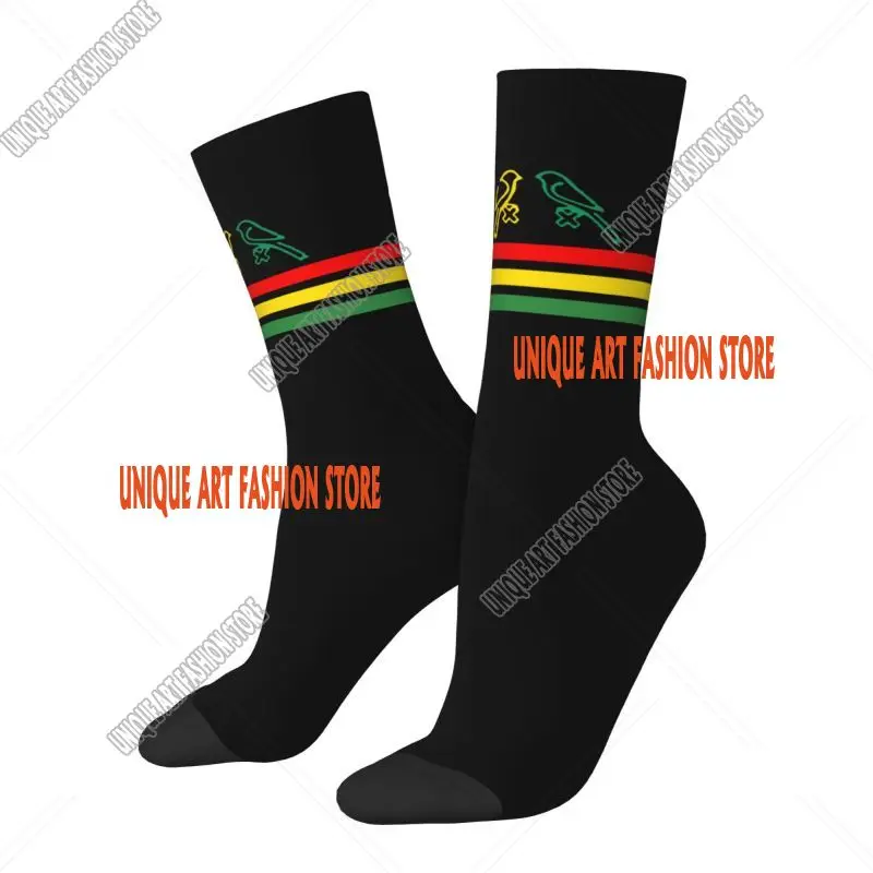 Fashion Mens Ajax Bob Marley Dress Socks Unisex Warm Breathbale 3D Print Amsterdam 3 Little Birds Crew Socks