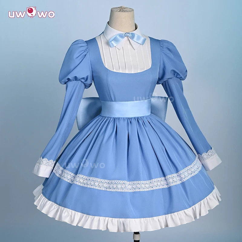 

UWOWO Collab Series:Anime Stocking Angell Blue Lolita Cosplay Costume XS-2XL Halloween Costume