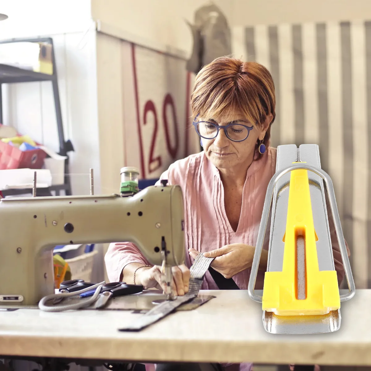 

Bias Tape Maker 12Mm Fabric Sewing Quilting Tool Yellow Fold Press Create Custom Binding Fabric Bias Tape Maker