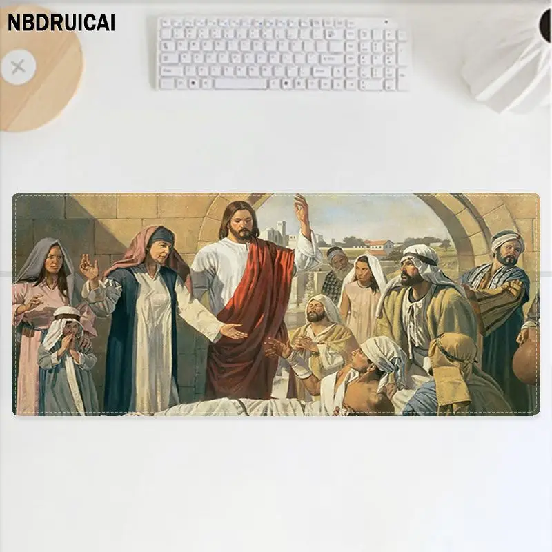 NBDRUICAI-alfombrilla de ratón de goma para Gamer, tamaño pequeño para teclado de juego, cristiano Jesús, recién llegados, venta al por menor