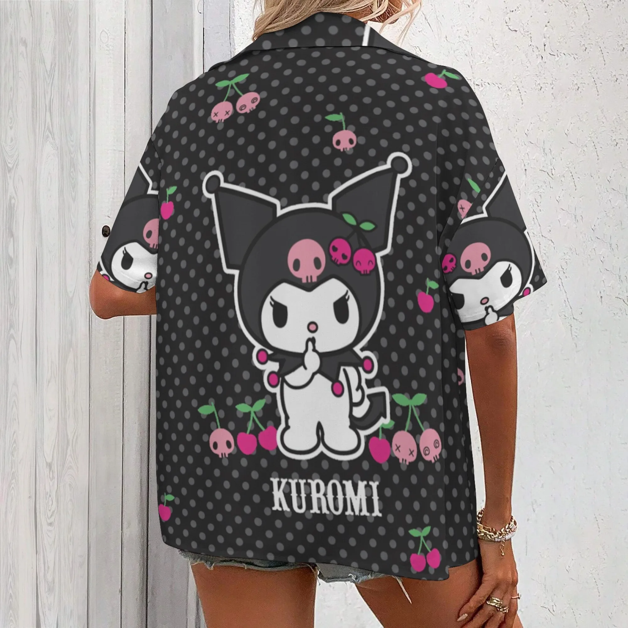 ملابس امرأة Kuromi قميص امرأة رخيصة Kuromi قمصان الجرافيك تي شيرت الكورية مراجعات العديد من الملابس المتضخم تي شيرت المرأة Y2k