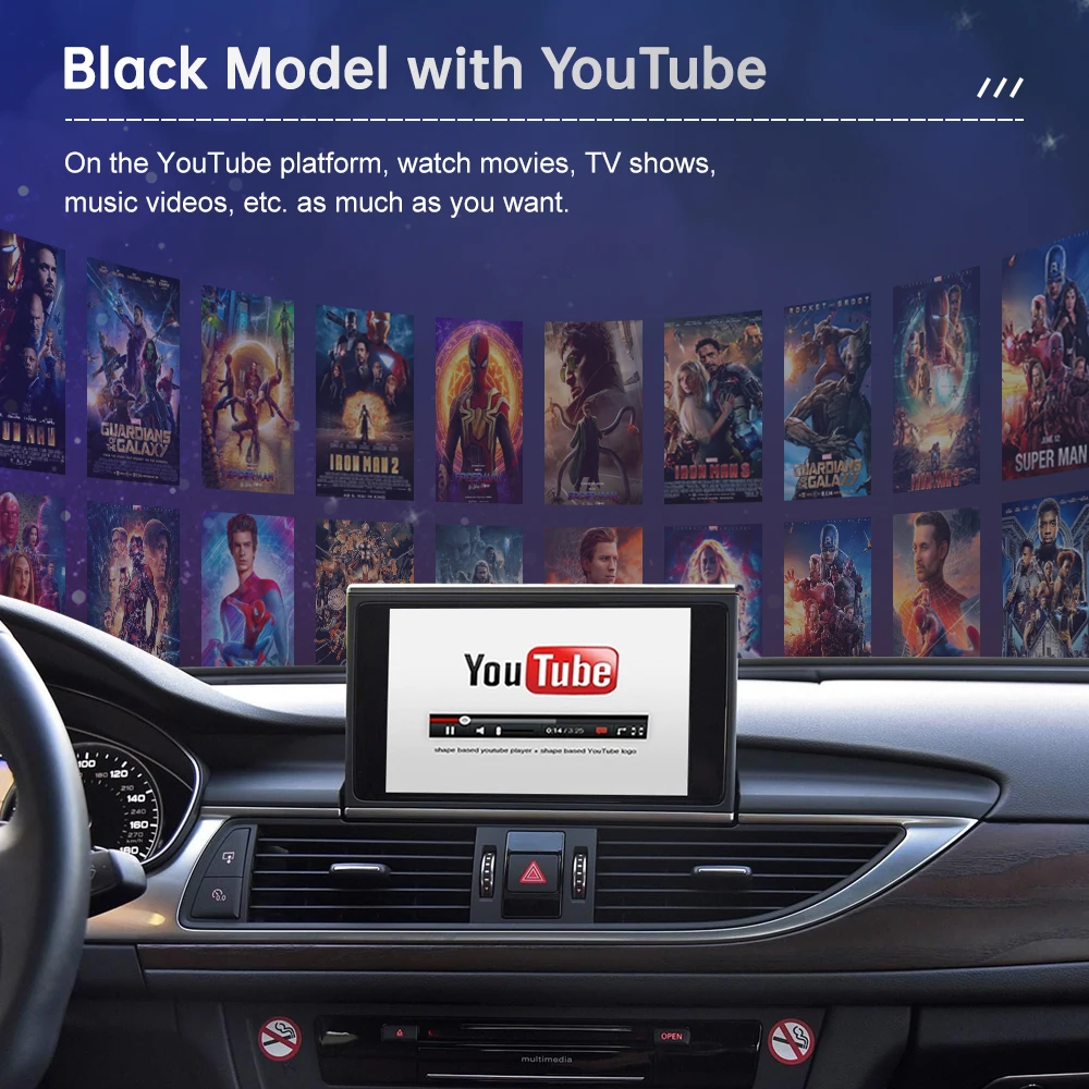 Road Top Wireless CarPlay for Audi A6 C6 A7 C7 S6 S7 2012-2018 Android Auto with AirPlay Mirror Link Car Play Functions