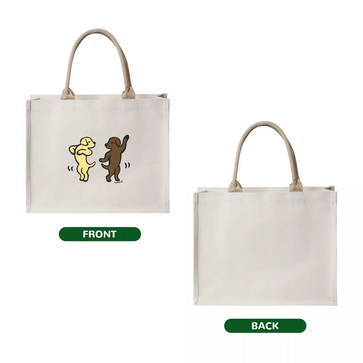 Dance Yellow Labrador and Chocolate Labrador Tote Bag shopper bag women tote bag women tote custom sacs de shopping