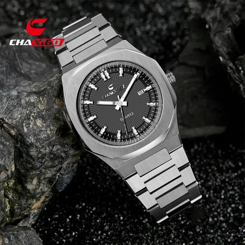 

CHAXIGO fashion business men's watch multi-function waterproof independent rotating second hand watch waterproof luminous