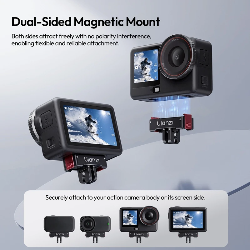 ulanzi-oa24-メタルマグネット式クイックリリースアダプター-dji-action-6-nano用-ユニバーサルデュアルクロウ＆1-4インチネジ穴付き-vlog撮影用