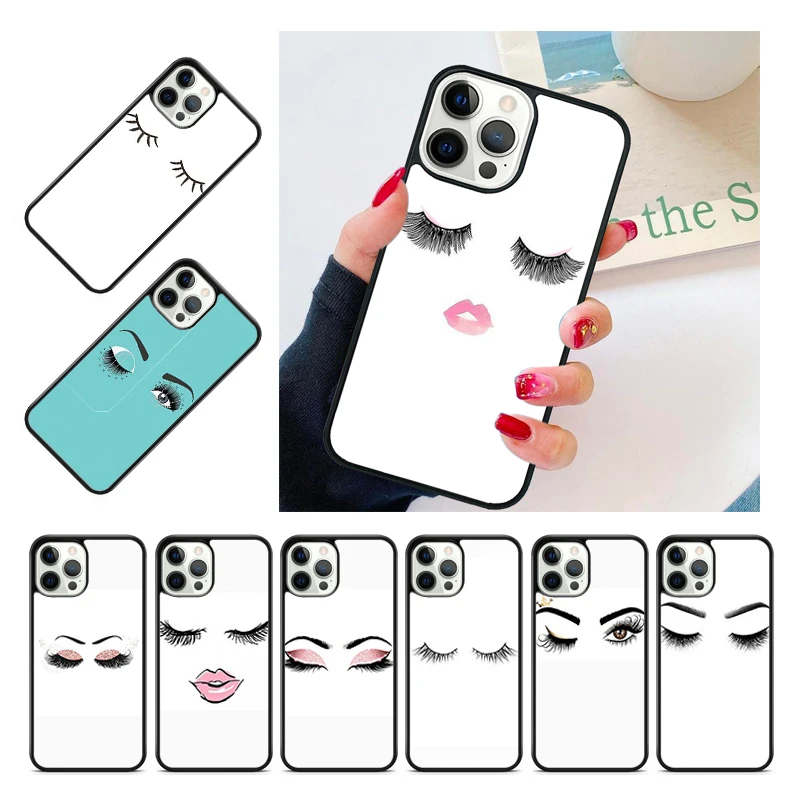 حافظة هاتف عصرية للرموش لهاتف آيفون 17 Air 15 16 14 13 12 Pro Max 11 Pro Max Plus Coque Shell