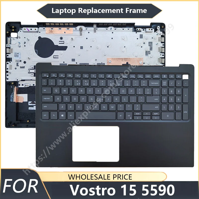 

For Vostro 15 5590 V5590 New US Keyboard Laptop Palmrest Upper Top Case Backlight Replacement Keyboard