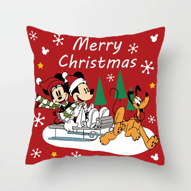 Disney Mickey Minnie Pillowcase Mickey Mouse Living Room Sofa Cushion Suite Room Home Decoration for Kids Christmas Gift