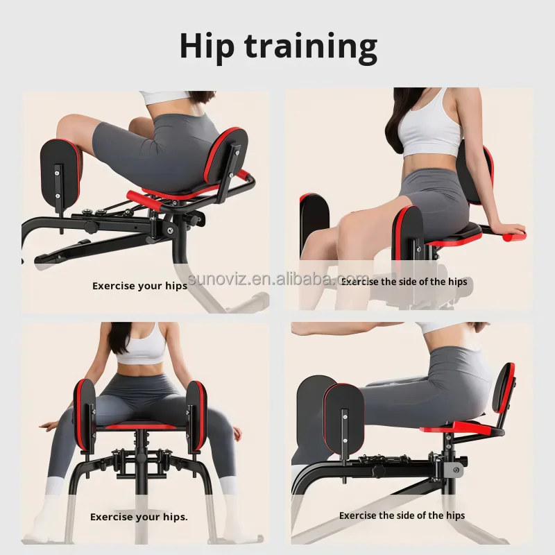Hip Adductor & Abductor Machine - Multi-Function Leg Trainer for Inner & Outer Thigh, Glute Workout Equipment for Home Gym