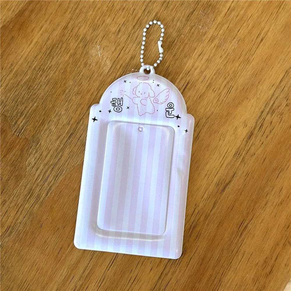 Grid Puppy Dog Angel 3-Inch Polaroid Set Love Bean Small Meal Campus Card Storage Pendant