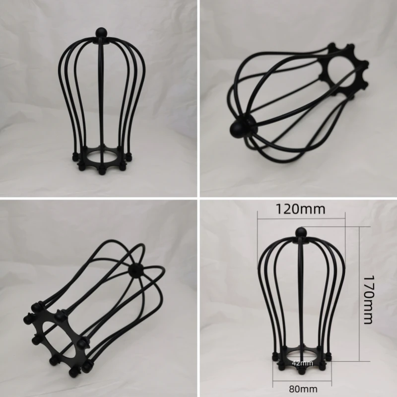 6 Styles Black Finished Iron Cage Lampshade Hot-selling Vintage DIY Shade Industrial Retro Metal Lighting Accessories