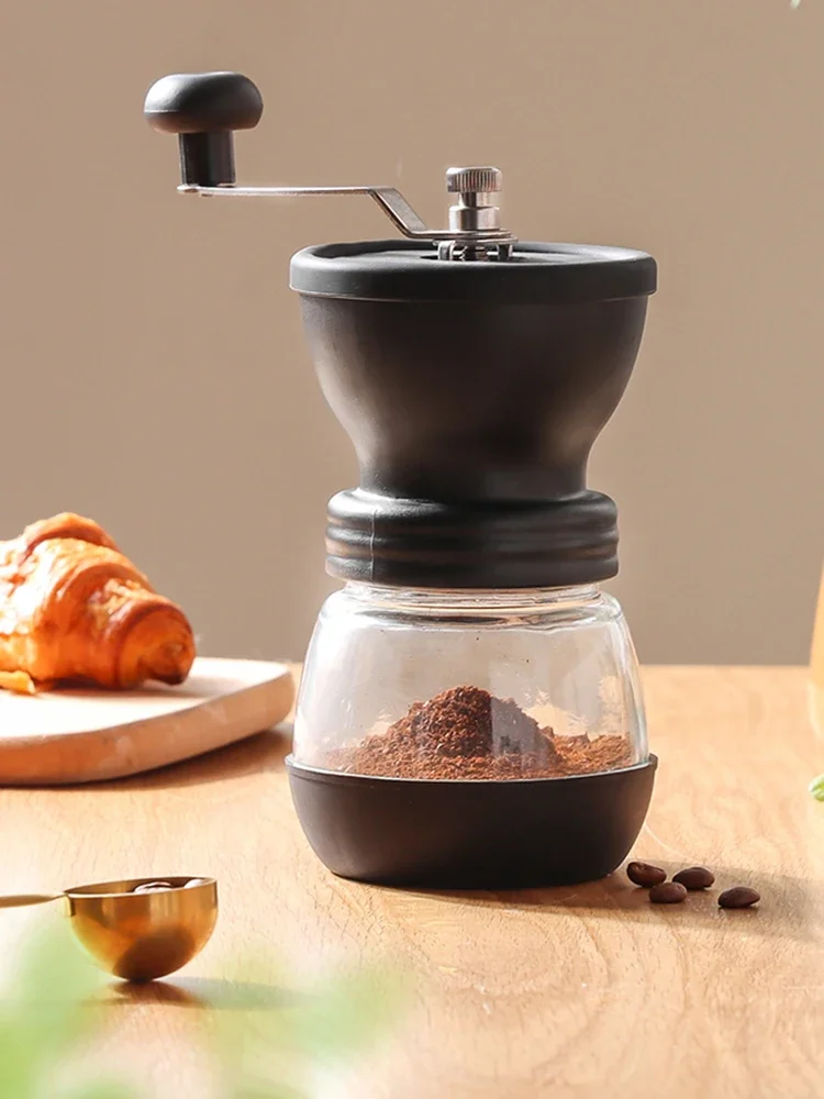 Hand Coffee Mill Spice Grinder Small Manual Herbs Mill Grain Gravity Blender Container Spray