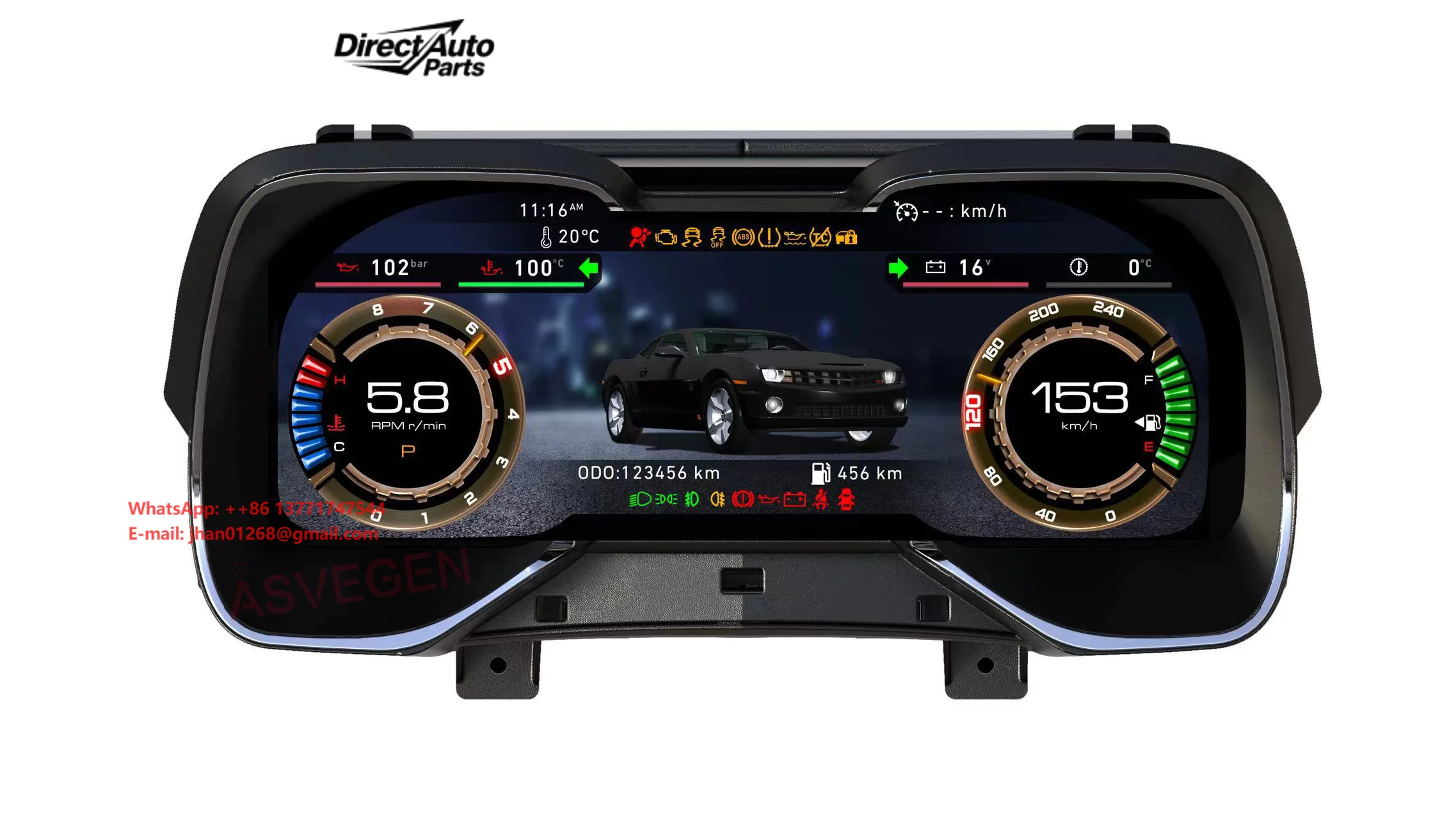 Car Digital Cluster LCD Dashboard Panel Display for  Chevrolet Camaro/Comaro/CC 2010-2015 LCD Dashboard Instrument