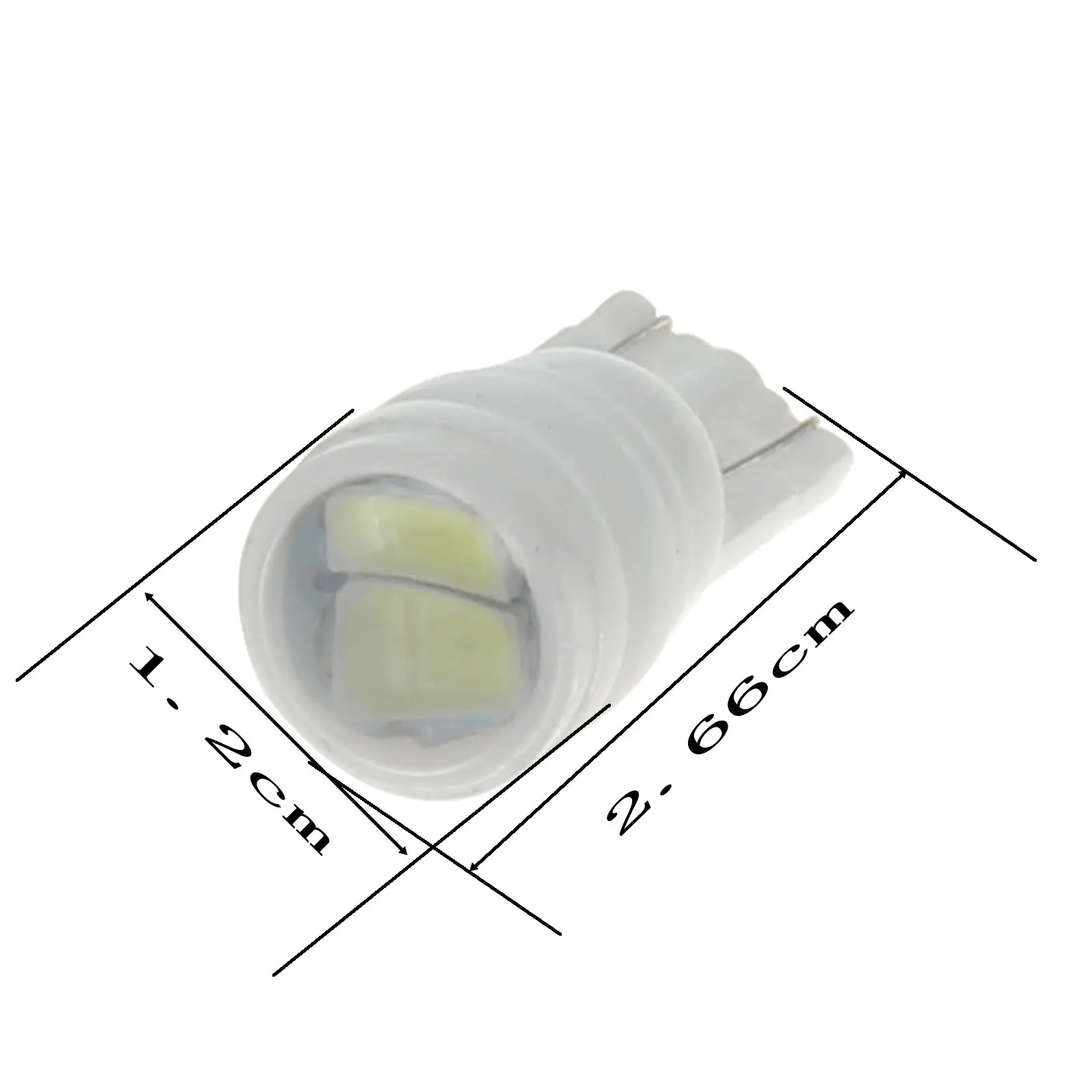 4x White Car T10 W5W Generation Bulb Interior Light 2 Emitters 5630 SMD LED 585 655 656 Z20422