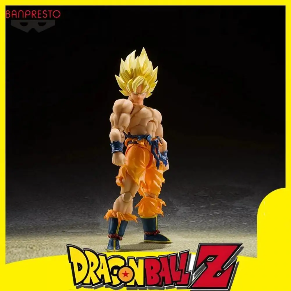 Bandai Dragon Ball Super Saiyan Goku Action Figure - ตํานาน Super Saiyan Edition รูปอะนิเมะของแท้ตุ๊กตาชนิดบรรจุกล่อง