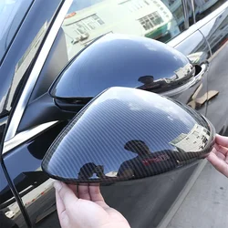 For Alfa Romeo Stelvio 2017-2024 ABS Carbon Fiber Car Outside Rearview Mirror Decorative Cover Trim Stickers Car Accessories