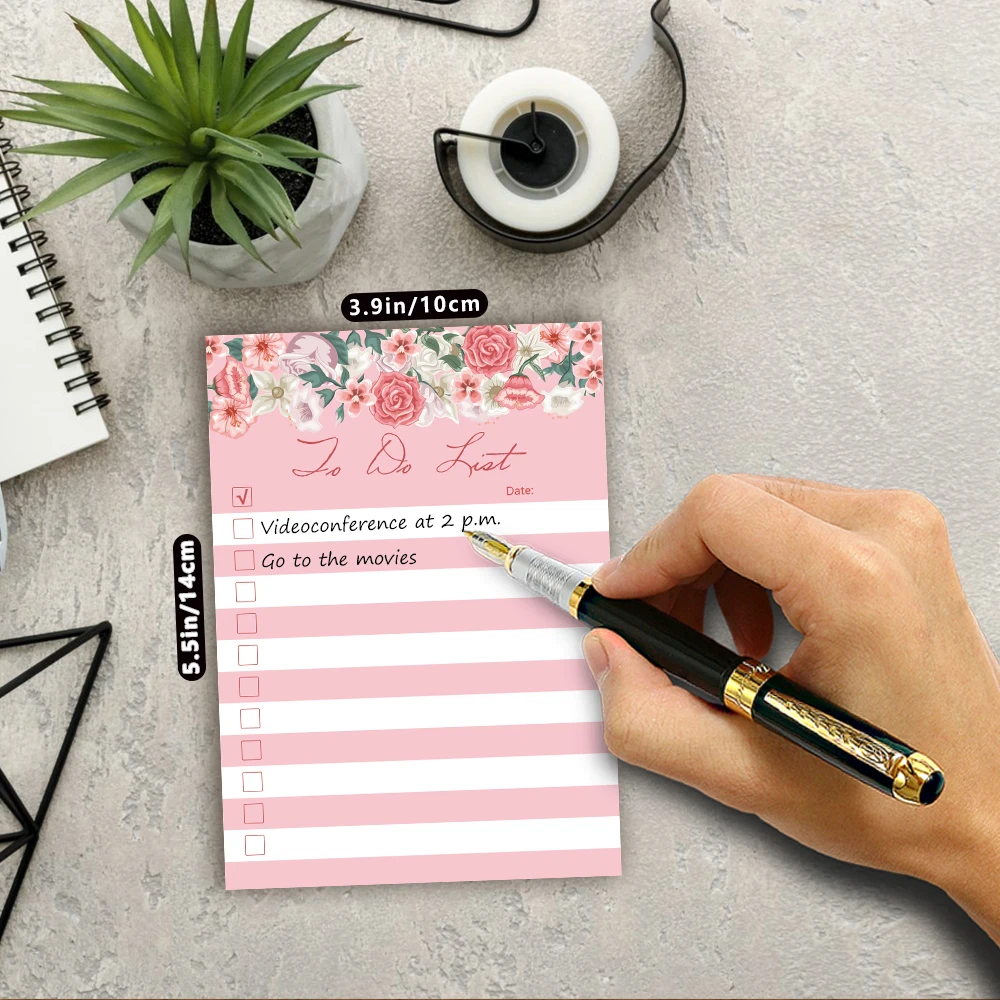 2pcs, To-Do Notepad - 50 Sheet Daily Planner Notebook, 5.5x3.9 Inch, Tear-Off Notepad, Task List, Memo, Back to School, Planner