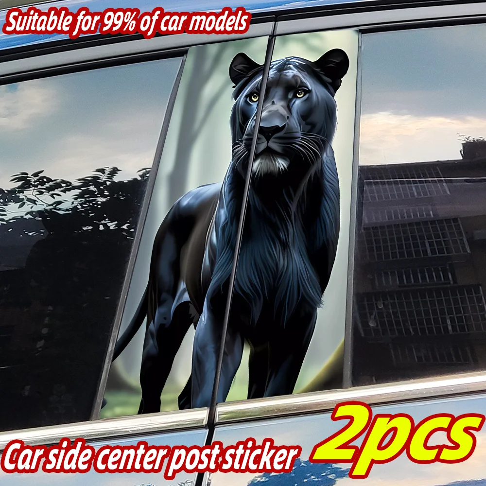 

Leopard Car Stickers Auto B Pillar Waterproof Animals Sunscreen Decor Cover Scratches Car Doors Pillar Vinyl Decals Accessories