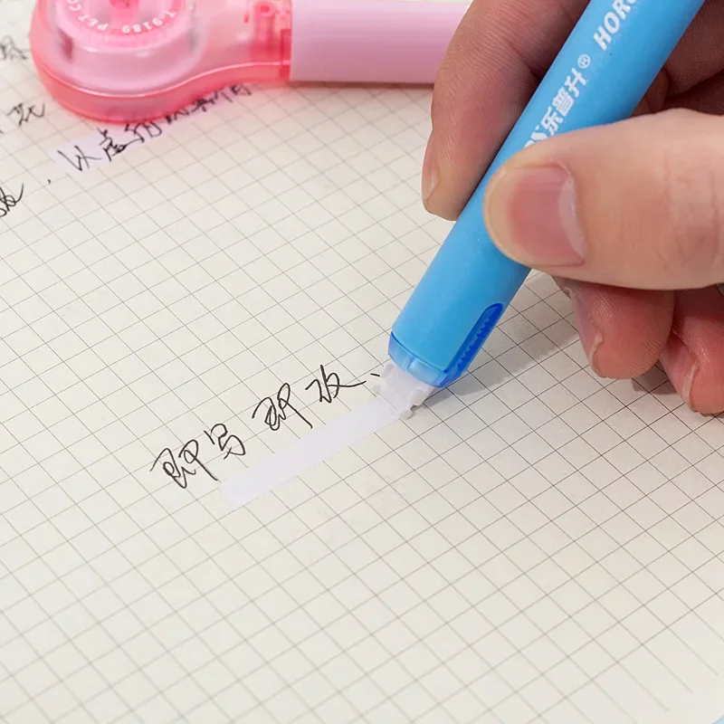 Creative Pen Shape Correction Tape Cute Colorful Corrector Tape Error correction Tools Office School Supplies Stationery 5mm*6m