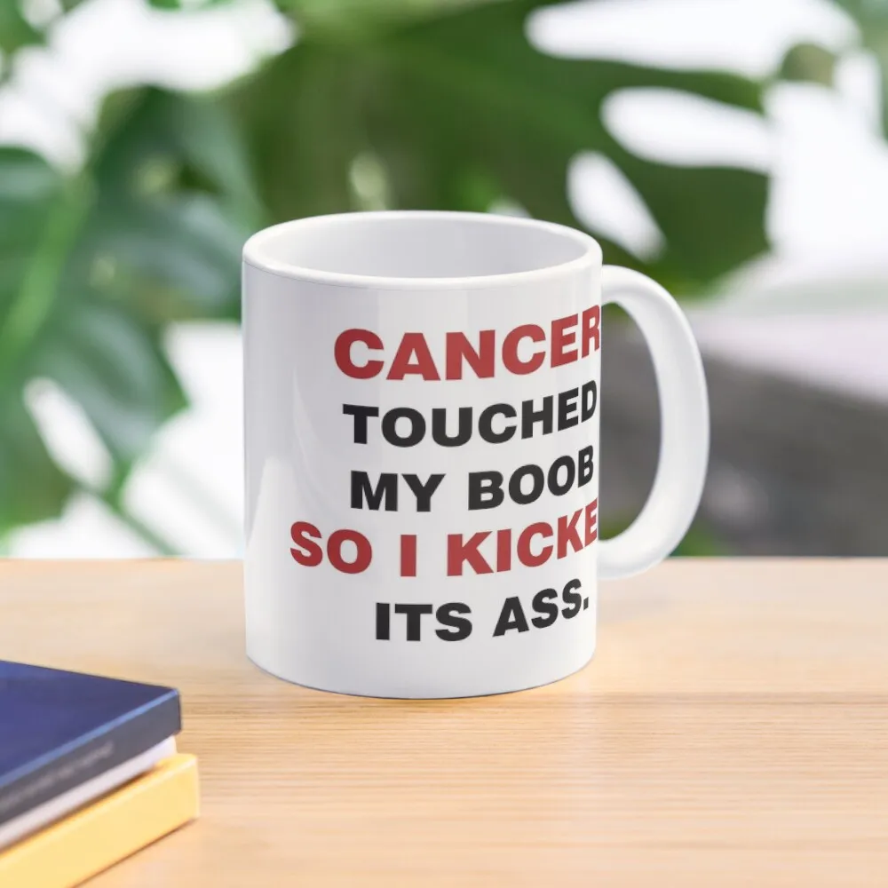 Breast Cancer Shirt Funny Cancer Shirt  Mug Image Coffee Gifts Cup Printed Design Tea Photo Picture Handle Round Drinkware