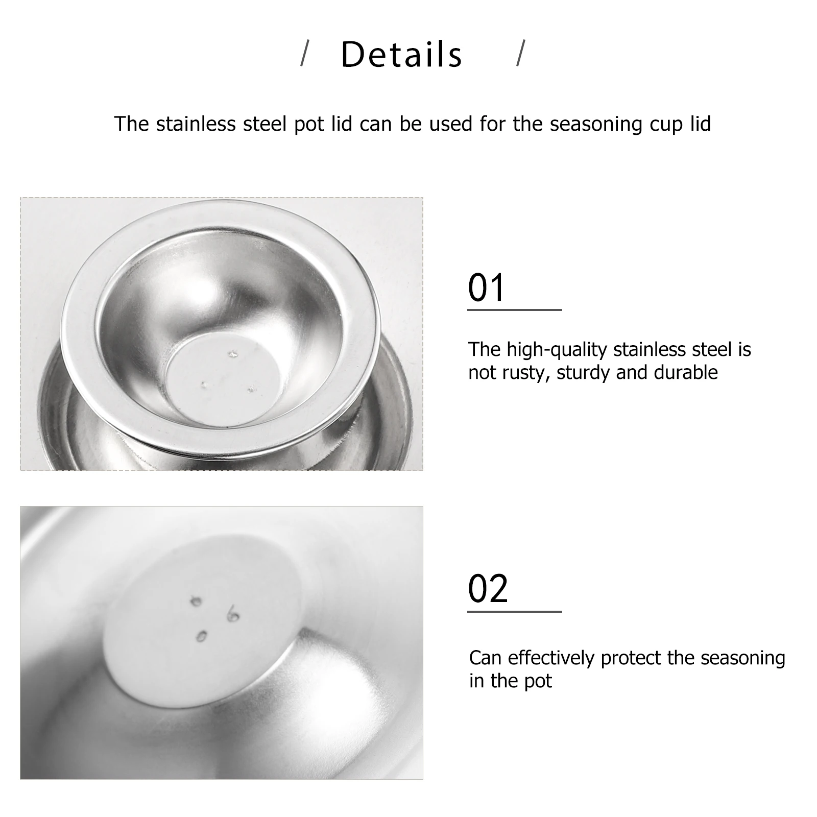 

1pc Stainless Steel Oil Cylinder Pot Lid 16cm Explosion Proof Easy Clean Kitchen Gadget Seasoning Cover Pot Cover