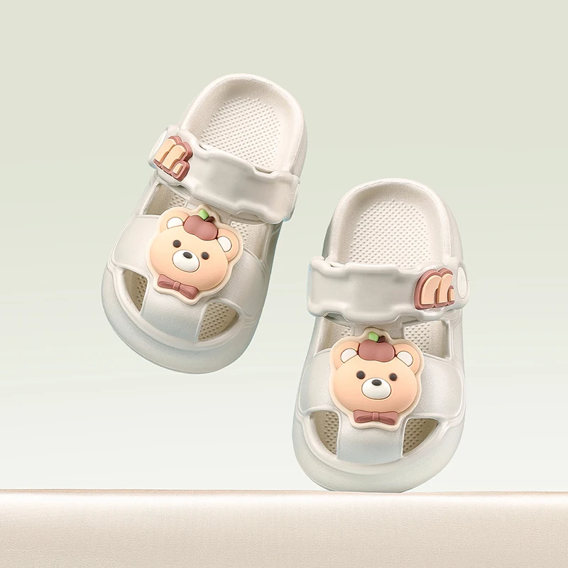 Sandalias de dos piezas para niños Cheerful Mario Summer: sandalias de interior y chanclas de exterior