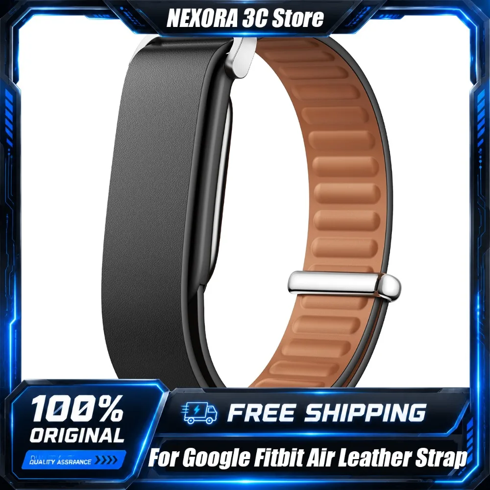 For Google Fitbit Air Leather Strap Men's Business Premium Watch Band Genuine Leather Style Replacement Wristband Accessories