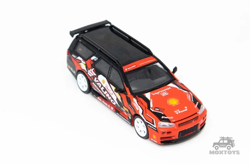 PopRace 1:64 Valino Stagea R34 Pluto Mok DRIFTAGEA 34 HK TOYCAR SALON 2023 EDIZIONE SPECIALE Pressofuso Modello di Auto