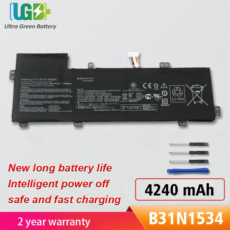 

UGB B31N1534 Battery For ASUS Zenbook UX510 UX510UW UX510UX UX510UW-RB71 3ICP7/60/80 0B200-02030000 15.6" Tablet