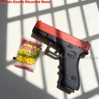 Soft Bullet Airsoft Pistol Manual G17 Toy Gun Lower Magazine With Laser Outdoor Sports CS Game for Children Adults Gift