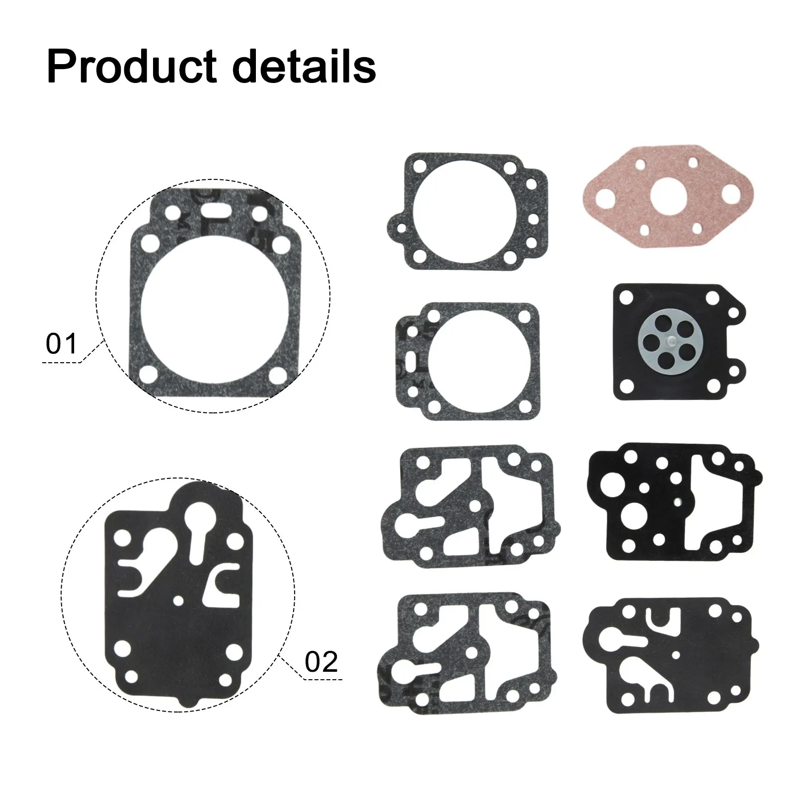 Washer Gasket Repair Kit For Einhell For Wabro WYL Carburettor 1 Set Asbestos-free Carburetor Kit High Quality